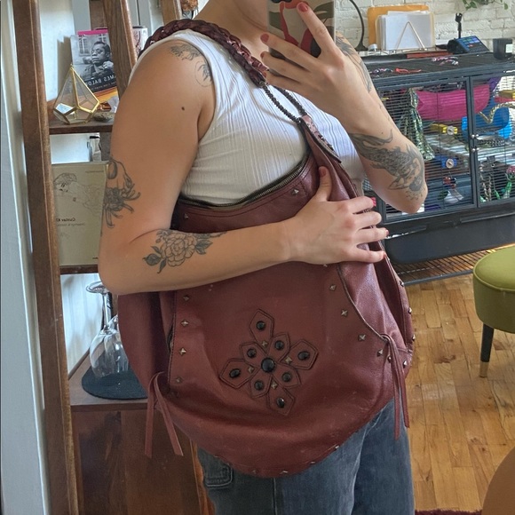 Eric Javits Brown Leather Shoulder Bag - Picture 5 of 9